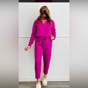 Mono B Fuchsia Relaxed two piece lounge set